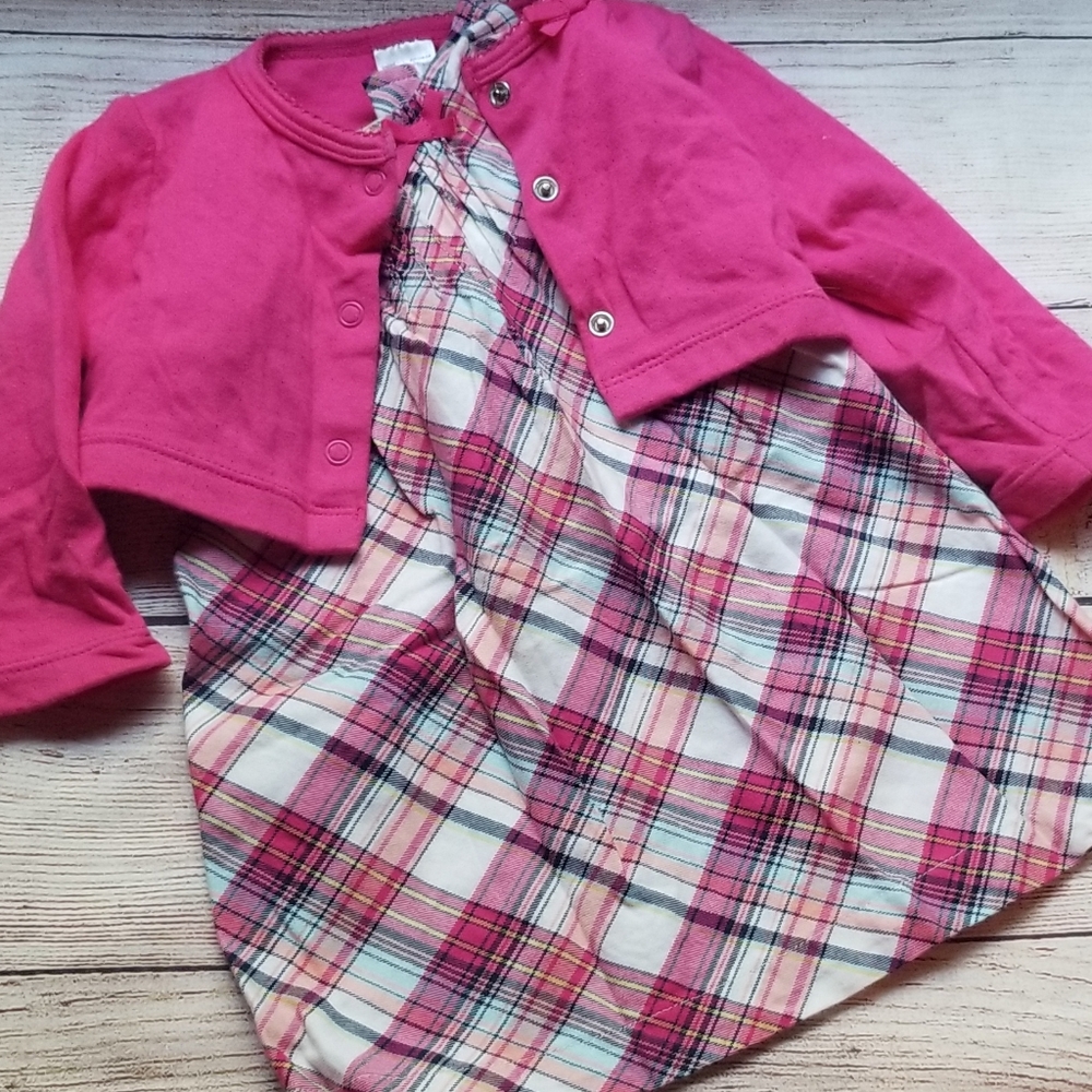 Carters just one you dress with cardigan 9 month